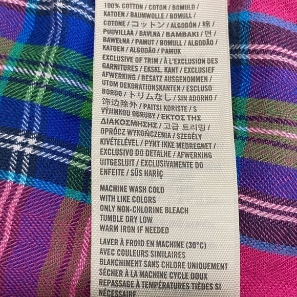 HOLLISTER long sleeve snap closure plaid shirt size M (fits small) - Picture 6 of 8